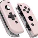 eXtremeRate Cherry Blossoms Pink DIY Housing (D-Pad Version) with Full Buttons for Joycon Handheld Controller, Replacement Shell Case for Nintendo Switch & Switch OLED [Only the Shell, NOT the Joycon]
