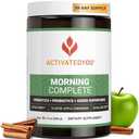ACTIVATEDYOU Morning Complete Daily Wellness Greens Superfood Drink Mix for Gut Health w/Prebiotics, Probiotics, Antioxidants, Green Superfoods, 10 Billion CFUs, 30 Servings (Apple Cinnamon), Best Before 11/14/2024 