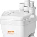 VEVOR Utility Sink Pump, 1 HP, 2200 GPH Under Sink Pump with 3 Water Inlets 1 Outlet, 36 ft Max Lift, Cast Aluminum Motor, Macerating Toilet System, for Sink Shower Wash Bin Urinal Kitchen Basement