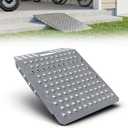 Shed Ramp 29" L x 24" W, Heavy-Duty Shed Ramp for Riding Mower,Garage, Doorway Lawn, Tractor, Wheelchairs, Golf Cart (Silver Spray Paint, 1pcs)