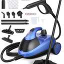 Aspiron Steam Cleaner, 80PSI 293°F Multipurpose Heavy Duty Canister Steamer,Built-In Storage, Handheld Steam Mop for Home Car Upholstery Bed Furniture Carpet Bathroom Tile Grout Floor Cleaning, Blue