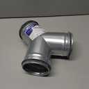 4'' Inch Duct Splitter for Exhaust Fan Dryer Vent Hose 3 Way Duct Hose Connector, Y Shape, Y Joint Metal (4'' Inch, Y Shape with Rubber Gasket)