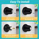 Matte Black 3 Piece Shower Knob and Bath Tub Spout Kit, for Price/Pfister Verve 3 Handles and Tub Shower Faucet, Includes 3× Shower Knob, 3× Flange Base, 1× Tub Spout for 1/2" IPS, 3/4" IPS Pipe