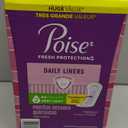 Poise Daily Liners, Incontinence Panty Liners for Bladder Leaks, 2 Drop Very Light Absorbency, Regular Length, 126 Count of Pantiliners, Packaging May Vary