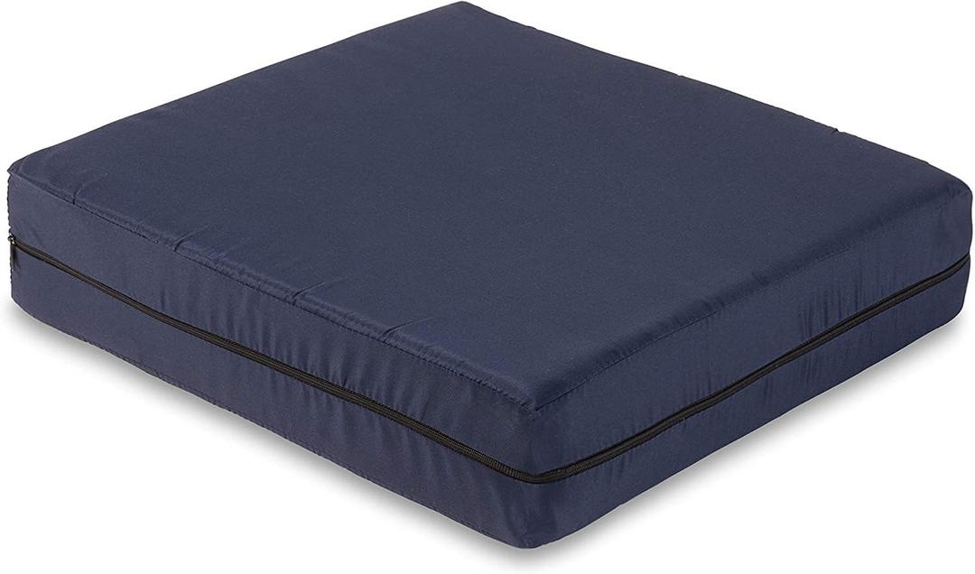 DMI Seat and Chair Cushion for Office Chairs, Wheelchairs, Scooters, Kitchen Chairs or Car Seats, for Support and Height while Reducing Stress on Back, Tailbone or Sciatica, 4 in, 4 inch thick