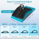 MINOLL Back Stretcher for Lower Back Pain Relief, Multiple Level Adjustable Arch Lumbar Back Cracker Board, Back Cracking Device, Back Massager for Scoliosis, Spine Decompression Support (Dark Blue)