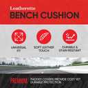 Motor Trend Seat Cover for Cars Trucks SUV, Faux Leather Rear Bench Gray Padded Car Seat Cover with Storage Pockets, Premium Interior Car Seat Cover