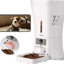 12L Smart Automatic Dog Feeder Large Breed with Camera, 5G WiFi Automatic Cat Feeders Food Dispenser 1080P Full HD Pet Camera Treat Dispenser with Night Vision and 2-Way Audio