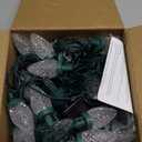 C9 LED Christmas Lights Outdoor,33 Feet 50 LED 8 Lighting Modes Waterproof Connectable Christmas String Lights for Outside Roofline Patio Home Xmas Decorations (Warm White)