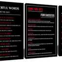 GYMHYSP Core Values Canvas Wall Decor, Motivational Poster Print 60x28 Inch