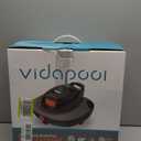 Robotic Pool Vacuum Cleaner,Portable Swimming Pool Vacuum Self-Parking Technology with LED Indicator,Ideal for Above Ground/Flat Pools up to 860 Sq.Ft,Lasts 90 Mins-Grey (Gray)