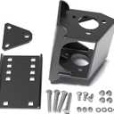 Trailer Tongue Jack Relocation Kit Side Mount, Heavy-Duty Steel Electric Trailer Jack Stand Bolt-On 3-Bolts & A-Frame Tongue Jacks, Tailgate Clearance Solution for RV & Boat, Black