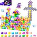 SILYMOLY Magnetic Blocks, Jewel Adventures Edition, Magnetic Building Cubes, Boys & Girls Toddler Toys Age 3-5 4-8,Sensory Toy Gift for Kids, Upgraded STEM Gift 1.2 Inches, 59 Piece