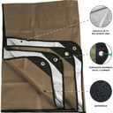 Arcturus Insulated Tarp, Reusable Heavy Duty Thermal Survival Blanket 60x82in, Reflects 90% Body Heat, Waterproof, Windproof, 3-Layer Design, Reinforced Grommets, Coyote Brown