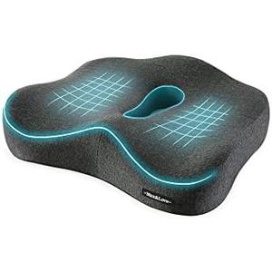 Memory Foam Seat Chair Cushion for Relieves Back Sciatica Pain Tailbone Pain Coccyx Degenerating Disc Orthopedic Osteoarthritis Prostate Cushion Low Back Pain Cushion Hip Shaping (Dark Gray) Memory Foam Seat Chair Cushion for Relieves Back Sciatica Pain Tailbone Pain Coccyx Degenerating Disc Orthopedic Osteoarthritis Prostate Cushion Low Back Pain Cushion Hip Shaping (Dark Gray)