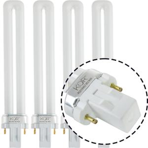 (Pack of 4) 13-Watt Single Tube 2 Pin GX23 (see photos) Base - 3500K Neutral White 35K CFL Light Bulb - Replacement for Sylvania 20335/21137 CF13DS/835- Philips 146845 PL-S 13W/835 GE 97569F13BX/835