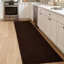 Sunfly 2x8 Runner Rug with Non Slip Rubber Backing Brown