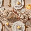 LampLust Plush Pumpkin Decor, Pack of 2, Sand Faux Pumpkins for Table Centerpiece, Neutral Rustic Farmhouse Spring Decor for Shelves, Mantels, Counter and Elegant Home Accent