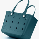 Large Rubber Beach Tote Bag | Durable Rubber Bag Waterproof Washable Versatile Modern Tote Bags, Midnight Blue