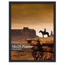 A PLUS MAX 19x25 Picture Frame, Black Engineered Wood Frame for 19 x 25 Inch Picture Poster Photo, Light Weight 19 by 25 Frame with Wood-grain for Wall - 3 Pack/Black/19 x25