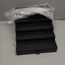 upcessory Cologne Organizer for Men, 5 Tier Black Cologne Shelf, Perfume Stand with Drawer and Hidden Compartment Perfume Display Holder - A Gift for Men