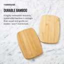 FARBERWARE 4-Piece Reversible Bamboo Cutting Board and Charcuterie Set, Assorted Sizes, Durable Wood Serving Boards for Cheese, Meats, and Prep