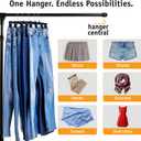 Hanger Central 30 Pack Pants Hangers Slim Plastic Clothes Hangers with Clips for Skirts, Shorts & Trousers – Non Slip Grip, Heavy Duty Space Saver with Swivel Hook – Black Closet Organizer - 12 Inch