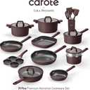CAROTE 31pcs Nonstick Cookware Sets, Pots and Pans Set | Egg Pan & Grill Pan Included, Ultra Durable, Fast & Even Heating, Easy Clean, All-Stovetop Compatible