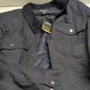 TACVASEN Men's Casual Quilted Cotton Jacket Cargo Corduroy Collar Jacket Work Shacket with 5 Pockets for Fall and Winter