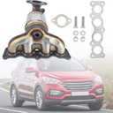 28510-2GCA0 Front Catalytic Converter Compatible with Hyundai Santa Fe Sport 2.4L Base/Luxury/Premium/SE 2017-201822-086