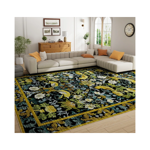 Topllen Washable Area Rug - Area Rug 8'x10' Boho Soft Living Room Rug, Non-Slip Large Area Rugs Indoor for Dining Room Livingroom Bedroom, Vintage Rug (Dark Green, 8x10ft)