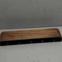 Kazai. Wall-Mounted Coat Rack 'Toke' - Modern Design Coat Rack with Hidden Wall Hooks - Solid Wood Veneer Panel Coat Hanger - Walnut