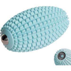 Vibrating Massage Ball for Plantar Fasciitis, Silicone Trigger Point, Myofascial Massage Ball, Deep Tissue Roller for Back, Neck, Foot, Muscle Recovery, Hip & Psoas Release Tool (Blue)