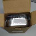 Stainless Steel Lunch Box, Leak-Proof Metal Bento Box with Adjustable Divider, Lunch Container for School Office Picnics & Travel, Microwave-Safe, Black