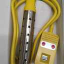 Portable Water Heater 1500W Immersion Heater for Bathtub with Switch Control, Bucket, Hot Tub, and Mini Inflatable Pool Fast Heating with Rust-Resistant 304 Stainless Steel Cap(Yellow)