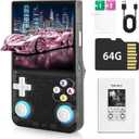R36Ultra Retro Handheld Game Console - Open Source Linux System, 30000+ Pre-Installed Classics, 4.0" IPS Display, 30+ Emulator Support, Includes 64GB Card & Portable Case (Black)