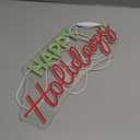 Horseneon Red Happy Holidays Neon Sign Merry Christmas Neon Signs for Wall Decor Christmas Tree Neon Light LED Sign with USB Powered for Party, Windows, Home Decor, Bedroom, Living room Warm