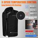 Honoson 2 Pcs Heated Vests for Men Women Adjustable Rechargeable Jackets with 3 Heating Levels for Winter Warm Outdoor (X-Large)