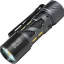 SK03 1000LM EDC Flashlight, AA/USB-C with 6 Modes & 4 Detachable Color Filters (White/Yellow/Red/Blue), Compact Bright Light for Camping, Hiking, Emergency, Power Outages (Gray)