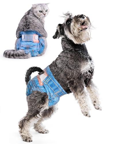 Pet Soft Dog Diapers Female, Doggie Diapers for Female Dogs, Disposable Super Absorbent Pet Diaper for Cats & Dogs in Heat Period, Urine Incontinence, S 60 Counts, Small