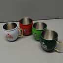 Seematn 4 Pcs Christmas Mug Nutcracker Moscow Mule Mug 16 oz Christmas Coffee Mugs Holiday Xmas Drinkware Housewarming Gifts for Xmas Tea Cocoa Hot Drinks (Red, White, Green)