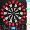 Electronic Dartboard 34 Games 355 Variations with 12 Darts Illuminated Dartboard Dart Storage for 12 Darts