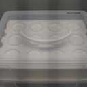 Snapware (2-Layer, 24 Cupcakes Plastic Detachable Cupcake Carrier Storage Container With Lid and Handle, Freezer Dishwasher Microwave Safe (14.25" L x 10.5" W)