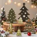 6PCS Christmas Decorations Indoor  Farmhouse Christmas Table Bookshelf Decor, Holiday Decorations Indoor for Home Office, Table, Home, Mantel, Shelf, Desk Xmas Decor