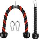 A2ZCARE Deluxe Tricep Rope Cable Attachment, 27 & 36 Inch Rope Length, Non-Slip & Easy to Grip with Snap Hook for Gym & Home Workout