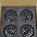 SHOSHIN - Hand Cut Stemless Wine Glass Set of 4, Large 18 oz Crystal Wine Glass, Wine Tumblers for Red and White Wine, Water Glasses, Drinking Glasses