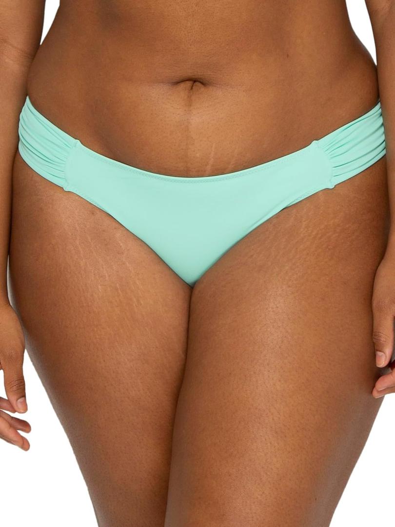 Smart & Sexy Women's Swim Secret Side Ruched Bikini Bottom (Mint Chip)