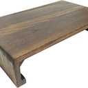 Wood Bed Step Stool, Wide Wooden Stepping Stool for Kids & Adults,Desk Foot Stool,4 inch Step Stool,Low Footrest Step Platform