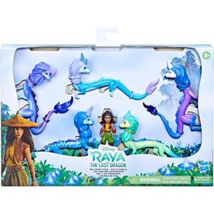 Disney Princess Raya and The Last Dragon Sisu Family Pack, Includes 5 Dragon Toys and Raya Doll, Toys for Kids 3 and Up