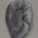 Travel Pillows, Airplane Pillow Neck Support with 3 Vibration Modes, Vibration Wrap Neck Massage, Battery Operated Adjustable Massage Pillow for Neck Pain Relief